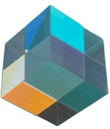 YONGERN Dichroic Glass 50mm optische Farbe Prisma Sechseiten Licht K9 Kristall zum Unterrichten von Experiment Laser Würfel Regenbogenglas Großhandel Großhandel