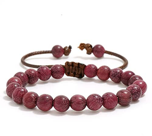 1 PC Natürliche Sandelholz Männer Armbänder Kreuz Schmuck Gebet Holz Perlen Rosenkranz Armband Für Frauen Violett