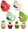 200 Stück Muffinförmchen Papier, Cupcake Formen, Einweg-Backförmchen, 4 verschiedene Weihnachtsstile muffinförmchen