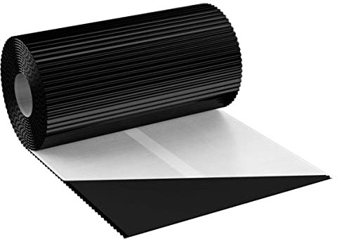 EUROVENT FLEX STANDARD 300mm x 5,0m Wandanschlussband/Kaminanschlussband ALU 2D Struktur (RAL9005 - Schwarz)
