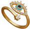 Glückliche Türkisch Blaue Böse Augenringe, Augen Des Horus Für Frauen Öffnen Ein Verstellbarer Ring (einstellbar)