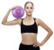 Slim Panda Gymnastikball Klein, 23 cm Pilates Ball mit Aufblasbarem Strohhalm, Soft Yoga Ball für Senioren Therapie, Hause, Fitness, Balance Training (Lila)
