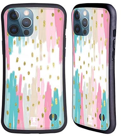 Head Case Designs Soft-Hued Abstract Strokes Hybride Handyhülle Hülle Huelle kompatibel mit Apple iPhone 13 Pro Max