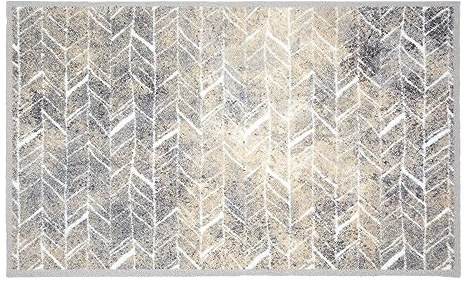 Astra rutschfeste Sauberlaufmatte innen - Linien 66x110 cm (Rechteckig) | Miabella Türmatte rutschfester Läufer Wohnraum Fußmatte extrem saugfähiger Küchenläufer waschbar bei 30°C Schmutzfangmatte