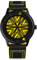 Humism Rhizome Helios Automatik Stahl Saphir Gelb Schwarz Leder Unisex Uhr