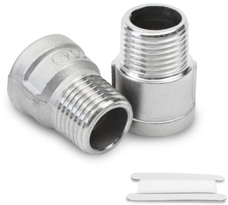 Bwintech 2 pz 3/4 Maschio a 3/4 BSP Femmina Filettatura In Acciaio inox 304 Boccola Esagonale Riduttore Connettore Per Tubo Collegamento Conversione