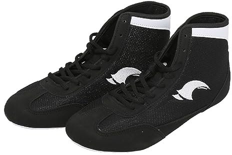 Bottes de combat antidérapantes pour enfants, chaussures de boxe, chaussures pieds nus et minimalistes, chaussures de fitness, chaussures d'arts martiaux, chaussures de sport, Noir , 43 EU