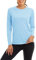 KEFITEVD Sportshirt Damen Uv Shirt Damen Wasser Funktionsshirt Langarm Uv Schutz Sport Oberteile Wasserfallblau M