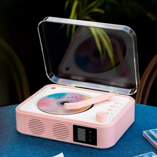 CD Player, Rechargeable with HiFi Speaker and Remote Control - Support CD/DVD/WAV/WWMA - Perfect for Car or Home Use