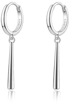 Reefe 925 Sterling Silber Creolen Ohrringe für Frauen und Teenager - Baumeln Tropfen Huggie