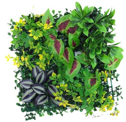 Fenteer Panneau Végétal Synthétique, 30x30cm, Décoration Naturelle pour Extérieur, D