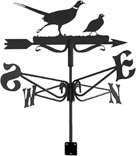 TIECHUINIUB Zwei Vater und Sohn Sparrow Wetterfahnen Windrad dekorativer Gartenstecker mit Spatz Garten Wetterfahne