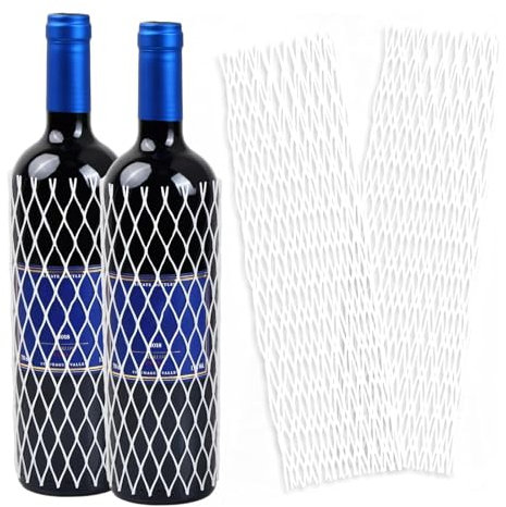 CVNRCLP 30-Pack Reusable Mesh Wine Bottle Sleeves - 8.3-Inch Protective Covers for Liquor and Wine Bottles - Durable and Safe Bottle Protectors