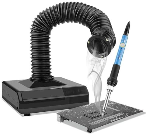 OFNHJK Soldering Fume Extractor, Grinding Dust Suction Machine with Led Light, Remove Welding Smoke and Grinding Dust, for Electronics Repair Workshop, Soldering Station