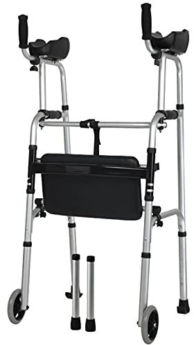 HSWOYEA Gehgestell, Faltbare, Verstellbare Gehgestelle mit Vorderrädern für Senioren, Walker mit Festrädern Dekoration