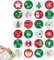 Adventskalender Aufkleber, Aufkleber Weihnachten Zahlen 1-24 Weihnachtskalender Zahlenaufkleber Selbstklebende Sticker Für Kalender Weihnachtsetiketten Für Partygeschenke, Basteln, Backen, Etiketten