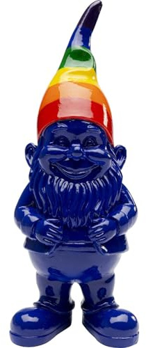 Kare Design Deko Figur Zwerg Rainbow, Blau, Accessoire, Wohnzimmer, Deko für Regale oder Sideboards, Deko Skulptur, Dekoration, 21x8x8 cm (H-B-T)