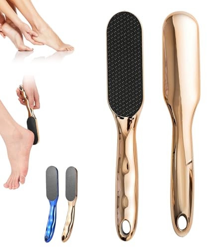 Foot File,Hard Skin Remover Nano-Glass Foot File, Safe and to Remove Hard Skin and Dead Skin Foot Scrubber,Wet and Dry Feet Callus Remover for Feet, Pedicure Tool for Smooth Feet (Gold)
