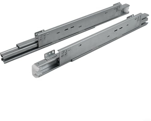 Eawfgtuw Schubladenschienen, Schubladenschienen mit Soft-Close, Bodenmontage, Vollauszug Stahlschienen, 40 kg Tragfähigkeit, leiser Betrieb (300 mm)