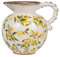 Formano Krug Vase Blumenvase in Vintage-Optik 21x19cm aus Keramik mit glasierter Oberfläche und Zitronen-Dekor verziert