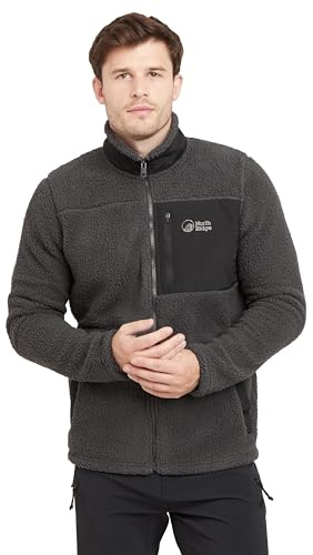 NORTH RIDGE Men's Swift Full Zip Fleece Jacket with High Neck & 3 Pockets, Comfortable, Warm & Cosy Heavyweight Midlayer