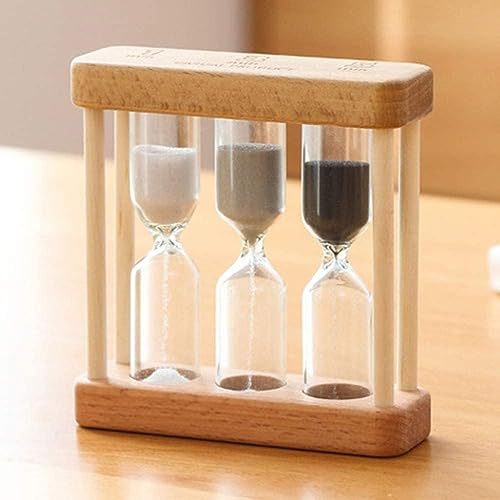 Kreative Sanduhr aus Holz, 1/3/5 Minuten, Sanduhr, Timer, Uhr, Heimdekoration, Küchenutensilien, Geschenk für Kinder, einfacher Stil