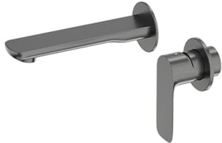 LAVITA Waschtischarmatur Unterputz für Wandmontage - Sprak Gunmetal Wasserhahn Bad für Wandmontage Mischbatterie für Waschbecken Einhebelmischer Waschtisch-Armaturen Badezimmer