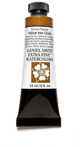 Daniel Smith Extra Fine Watercolor Paint, 15ml Tube, Enviro-Friendly Yellow Iron Oxide, 284600176