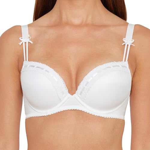 SUSA Dirndl Push Up BH 7432 mit Bügel & Häkelbändchen - Größe A-E - Dirndl-BH mit Push-Up-Schale & verstellbaren Trägern - Hochwertige Materialien - Bequem & elegant - Ökotex zertifiziert