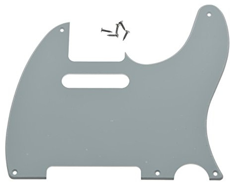 Kaish American Vintage 5-Loch Tele Pickguard TL Gitarren-Schlagbrett-Schutz für Tele/Telecaster Weiß 1-lagig