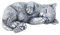 stoneandstyle Steinfigur Katze Minka träumend, massiver Steinguss, Frost- und wetterfest bis -30°C