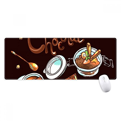 beatChong Heiße Schokolade Desserts Getränke Frankreich Griffige Mousepad Große Erweiterte Spiel Büro titched Kanten Computer-Mat Geschenk