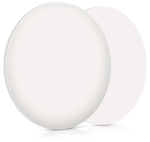 Navaris 10 Gommini Adesivi tondi Porte - Protezione Ferma Maniglia Porta Finestra Cuscinetto paraurti in espanso superfici Lisce ruvide 40mm Bianco