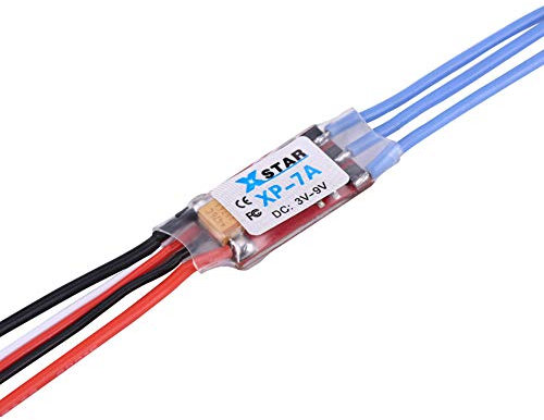 Dilwe Elektronischer RC-Drehzahlregler, mehrere Schutzarten 3A 6A 7A 10A 12A ESC für RC-Quadcopters mit Hubschrauber(7A)