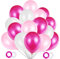 Palloncini Fucsia Rosa e Bianchi,100 Palloncini Elio Prima Comunione Femmina,Palloncini Perlati 12 Pollici per Festa, Compleanno, Matrimonio Anniversario,Battesimo Bimba,Laurea Decorativi
