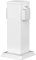 ledscom.de Garten Colonne de Prises de Courant Polly pour l'extérieur, IP44, 2X, Acier Inoxydable, Blanc, carré, 27 cm