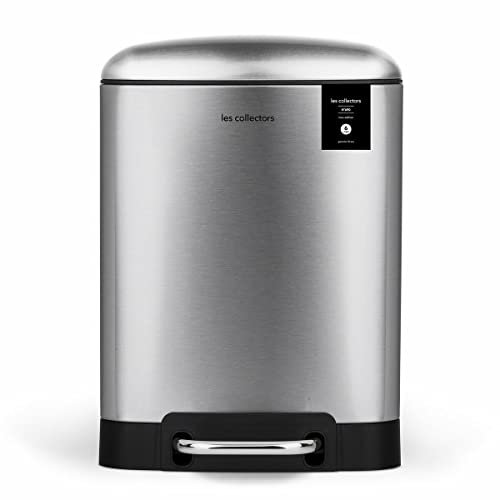 Les Collectors Tret-Mülleimer N°690 / Edelstahl/silber, 6 L/rechteckig und praktisch