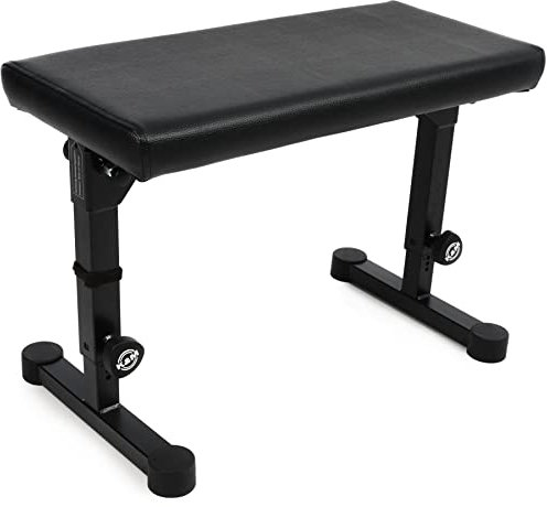 K&M 14087 Klavierbank Schwarz – Stahl, Kunstleder – Polstersitz, breite Sitzfläche – Höhenverstellbarer Keyboard-Sitz