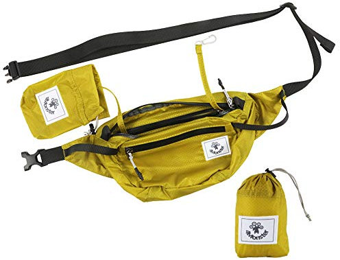 4Monster 2L Gürteltasche Wasserabweisend, Tragbare Bauchtasche Ultraleicht, Portable Hüfttasche für Damen Herren Outdoor Sport Reise Wandern (Grün, 2L)