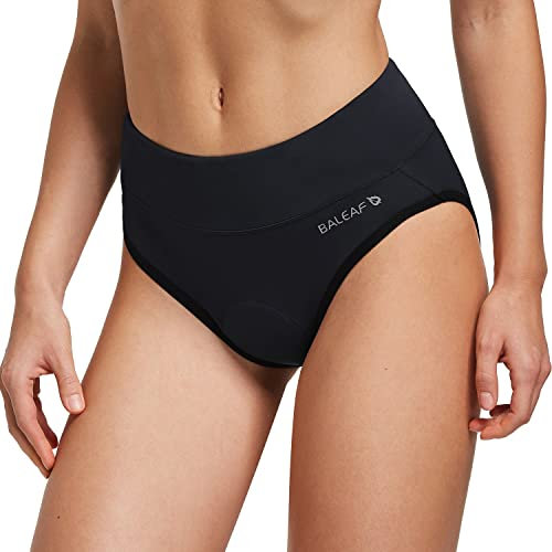 baleaf Damen Radsport Unterwäsche 3D gepolsterte Fahrradshorts Leichte schnell trocknende Radhosen Atmungsaktiv Radlerunterhose mit 3D Gel Sitzpolster Schwarz 2XL