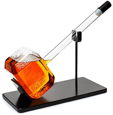 The Wine Savant Thors Hammer Whiskey and Wine Decanter 2000ml by, Miljoner for Tequila, Bourbon, Scotch, or Wine - Thor Avengers Gifts, Marvel Style Gifts, Mjölnir ThunderComics Lovers 17 H 17 W