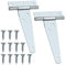 YIXISI 2 Piezas 4 Pulgadas Bisagras en Forma de T, Bisagras Puertas Madera, Bisagras en T, Bisagra de Puerta para Ventanas, Vallas, Cobertizos y Granero (Plata)