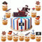 HOWAF 25pcs Piraten Tortendeko Geburtstag Piraten Kindergeburtstag Pirate Tortenstecker Piraten Cupcake Topper Piraten Kuchen Deko für Kinder Kuchendeko Geburtstag Junge Piraten Deko Kindergeburtstag