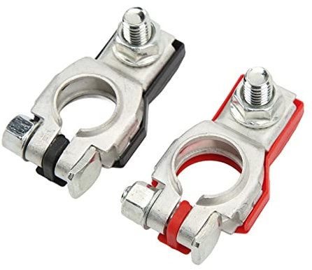 Battery Terminal, Akozon 2pcs Battery Terminal End Positive Negative Set 243407F000 243407F001 Car Cable Connector Clamp auto
