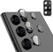 Protection de l'objectif de l'appareil photo du Galaxy S23 Ultra, protection de l'objectif en verre trempé en alliage d'aluminium pour Samsung S23 Ultra(noir)