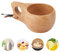 Holztasse Nordischer Stil Handgefertigt Finnisch Kuksa Holztasse Natürliche tragbare Tasse Trinkbecher für Kaffee Tee Milch Wandern, Camping, Küche, Outdoor