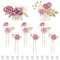 inSowni 20 Pack Purple Decorative Flower Bridal Wedding Hair Side Combs+U-shaped Flower Hair Pins+Twist Spiral Pearl Hair Pins Headpieces Accessories for Brides Bridesmaids Women Girls (Purple)
