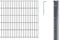 Alberts 673499 Doppelstabmattenzaun als 24 tlg. Zaun-Komplettset | verschiedene Längen und Höhen | anthrazit | Höhe 203 cm | Länge 27,5 m