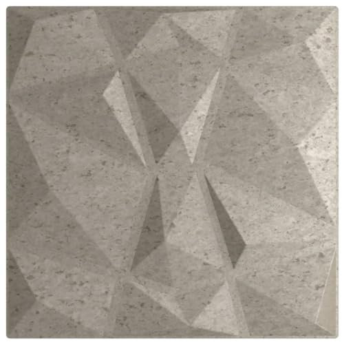 vidaXL Wandpaneele 24 Stk., Wandverkleidungen für Schlafzimmer Wohnzimmer Flur, Paneele für Wanddekoration, Wandplatte Wandfliese, Betongrau EPS Diamant