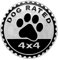 GLSOWEE Auto-Emblem, 4 × 4 Metall-Auto-Außenabzeichen-Emblem, 3D-Metall-Auto-Emblem, rund, Auto-Abzeichen, Aufkleber, kompatibel mit Jeep-Wangler-Fahrzeugen, SUVs, LKWs (Hundebewertet)